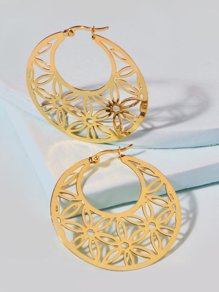 Flowerlet Hoop Earrings