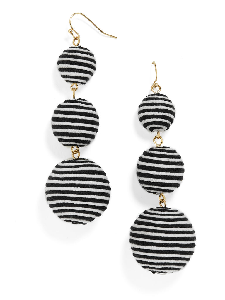 Crispin Zebra Ball Earrings