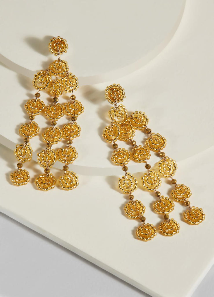 Selena Beaded Drop Earrings