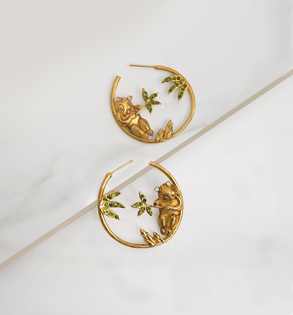 Extravagant Panda Earrings