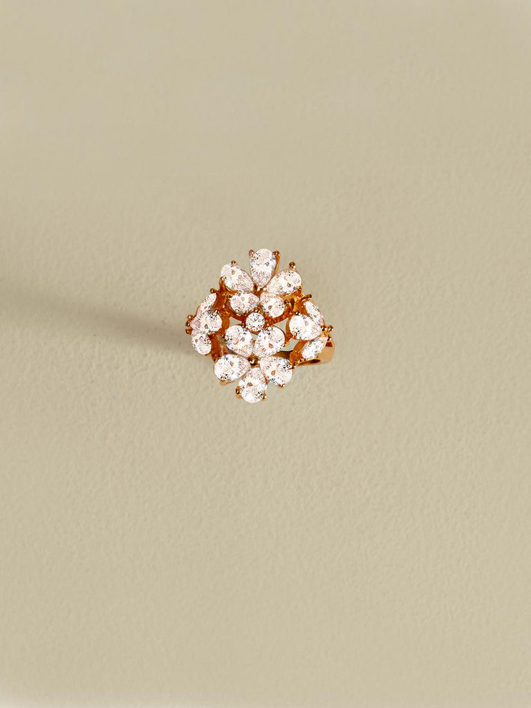 Floral gold Ring