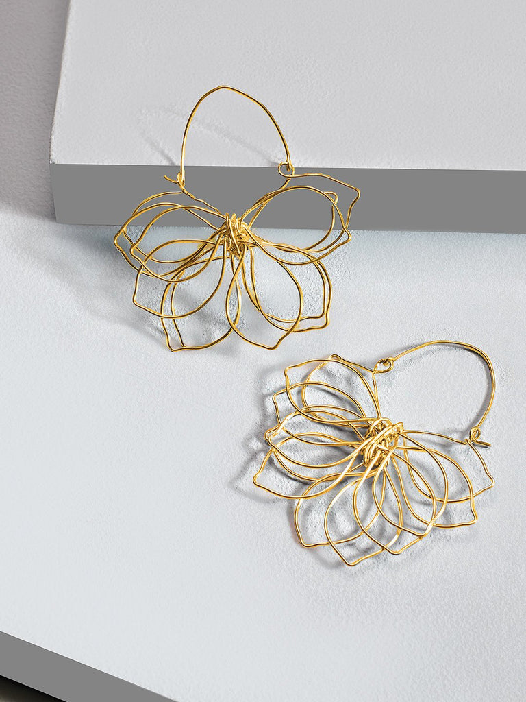 Floral pop-up earrings