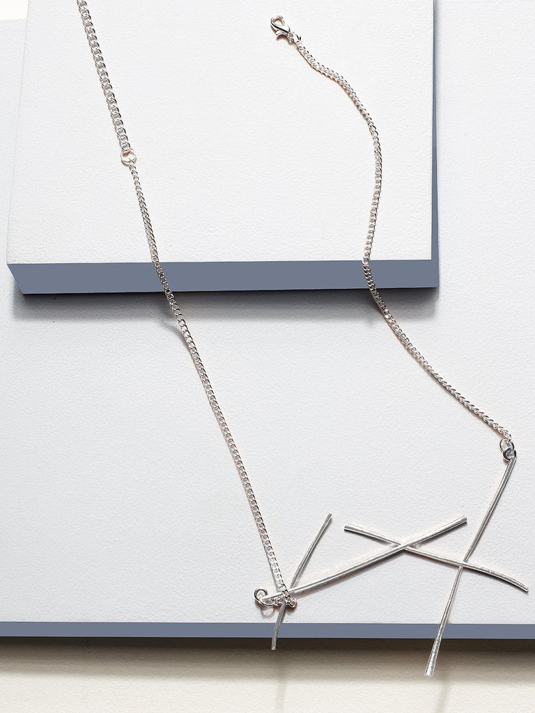 Estella collared necklace (silver)