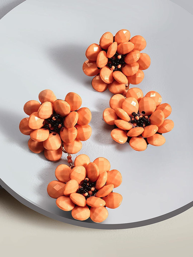 Rosalie blooming drop earrings (Peach)