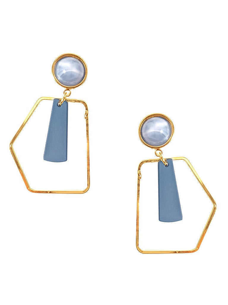Blue Geo Earring