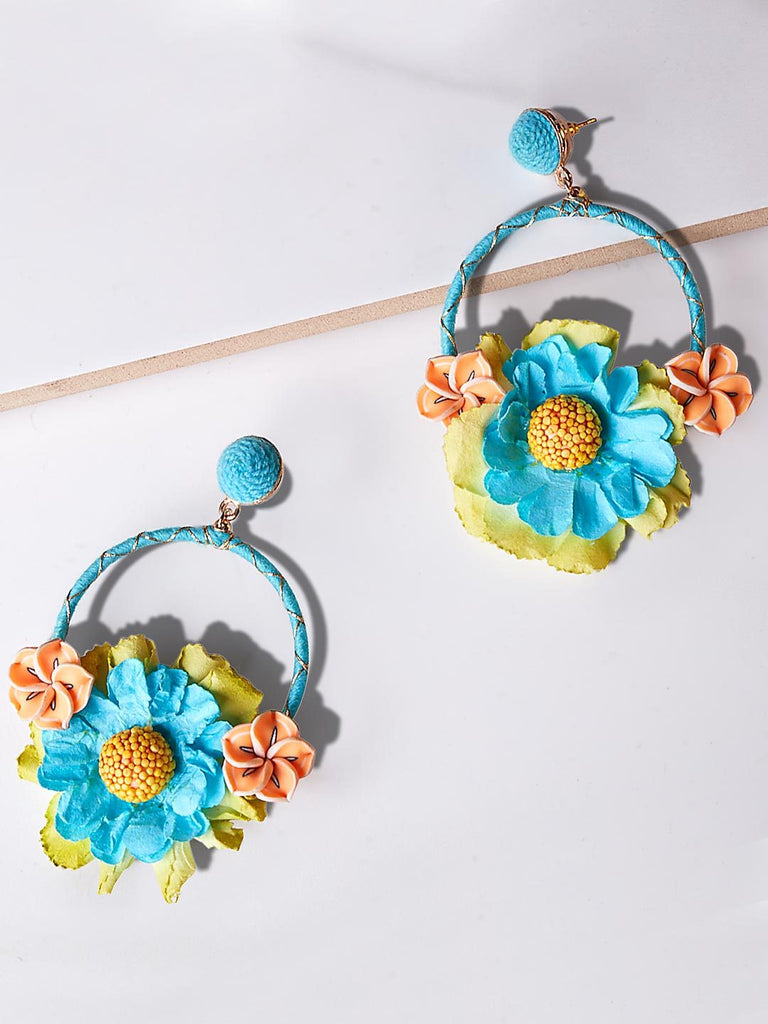Sprigs On A Hoop Earrings
