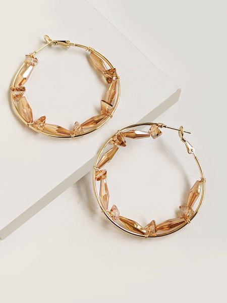 Cluster Hoop Earrings