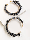 Amethyst Hoop Earrings