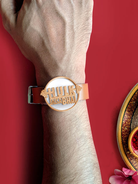 Rose Gold Hulk Bhai Magnet Rakhi