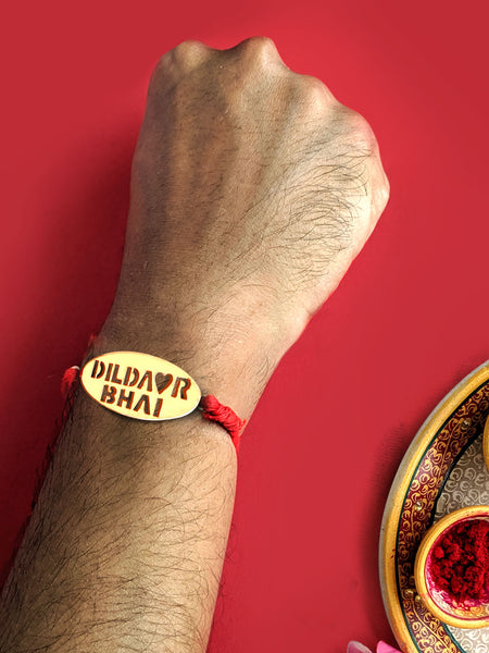 Rose Gold Dildar Bhai Rakhi