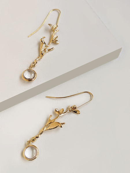 Song Bird On Stem Danglers