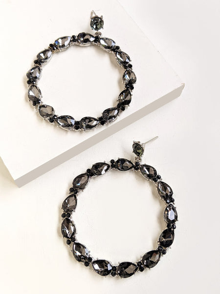 Pearshaped Hoop Earrings