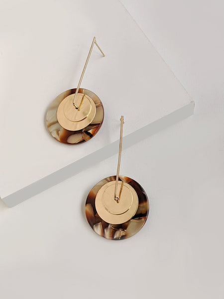 Marble Hoop Earrings