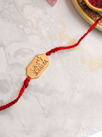 Rose Gold Lazzy Bhai Rakhi