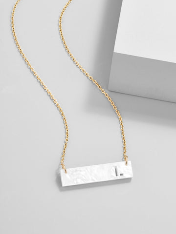 Initial Bar Pendant
