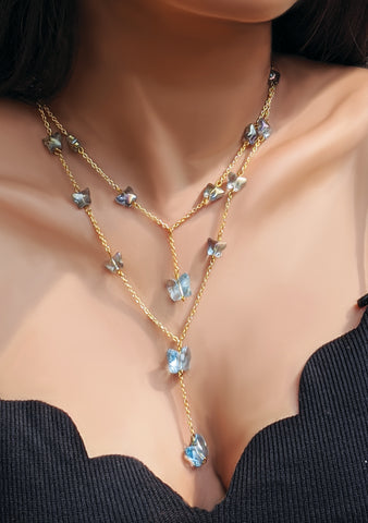 Fluttery Blue Necklace
