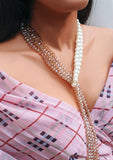 Lariat White Necklace