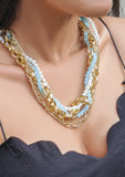 Pretzel Blue Necklace