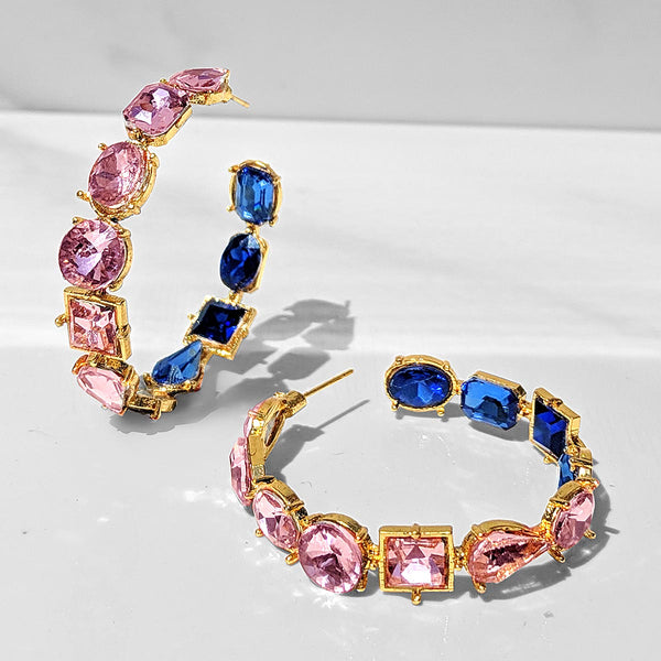 Fior Inside-out Crystal Hoop Earrings