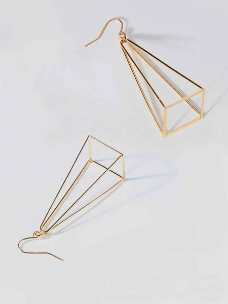 Madison Pyramid Hoop Earrings