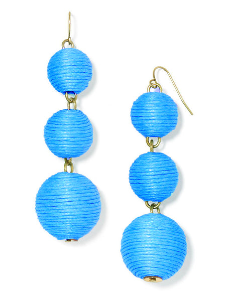 Crispin Blue Ball Earrings