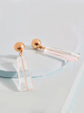 Clear Crystal Drop Earrings
