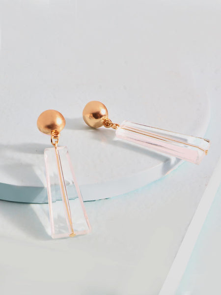 Clear Crystal Drop Earrings