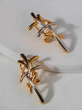 Dual Overlapping X Earrings