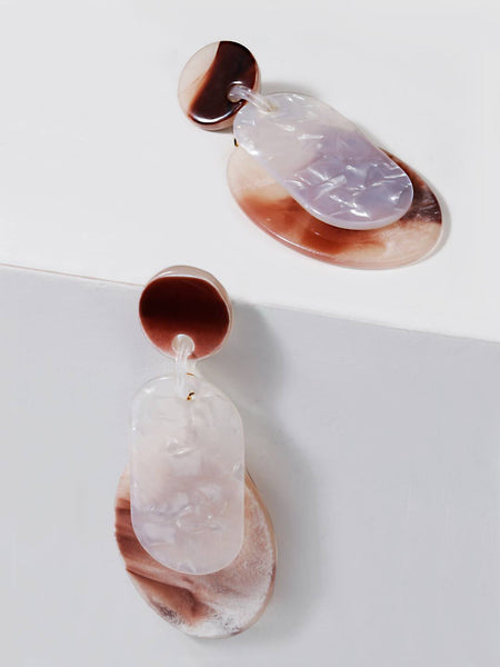 Terenza Resin Layered Earrings