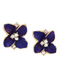 Crystal Lily Flower Earrings