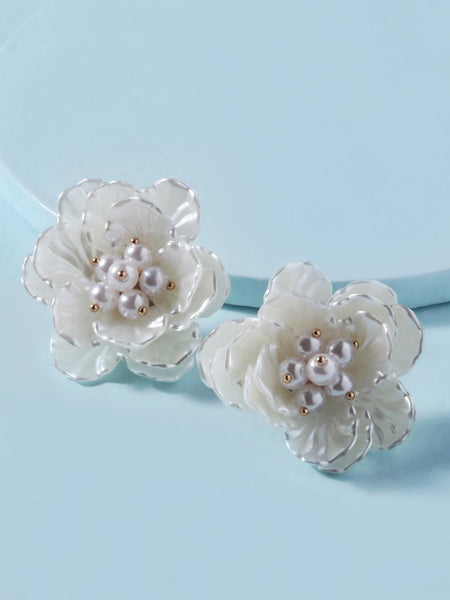 Aria Resin Flower Earrings