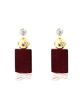 Depth Of Earth Earrings (Maroon)
