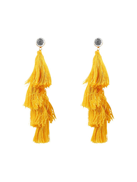 Gabriella Stud Tassel Earrings