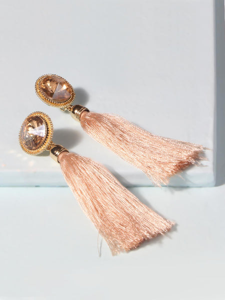 Crystal Tassel Earrings