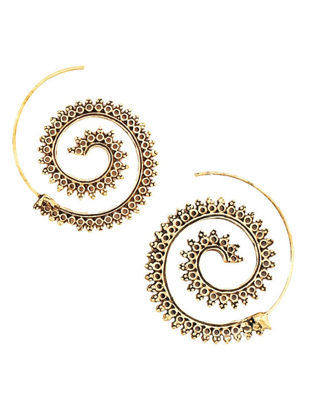 Tomtosh Spiral Bronze Earring