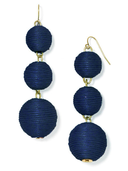 Crispin Drop Earrings (Dark Blue)