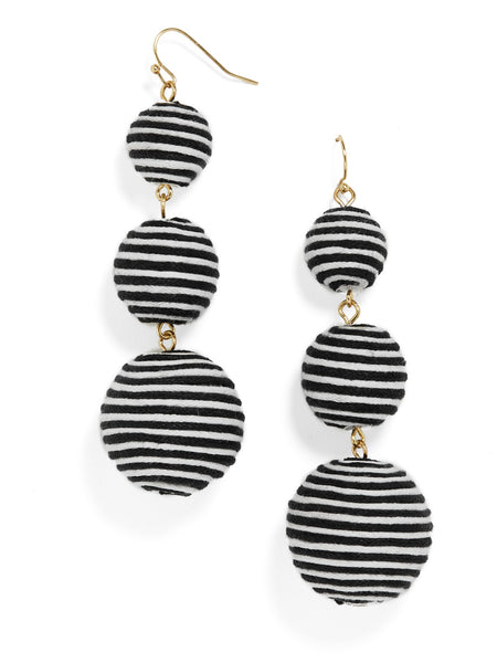 Crispin Zebra Ball Earrings