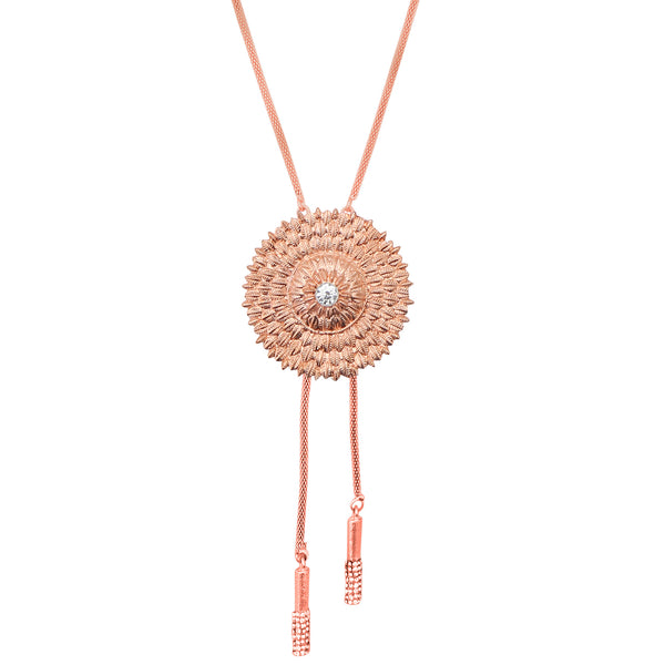 Copper-Tone Flower Necklace