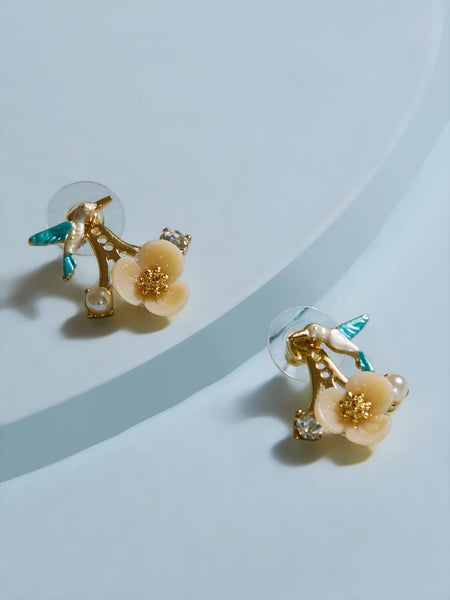 Blooming Flower  Cuff Earrings