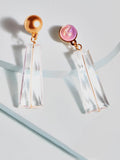 Clear Crystal Drop Earrings