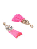 Pink Cascade Tassel Earrings