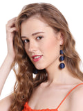 Crispin Drop Earrings (Dark Blue)