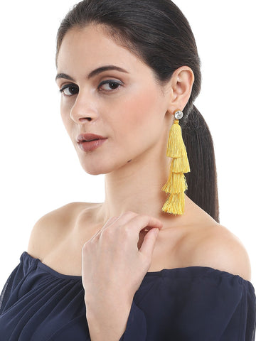 Gabriella Stud Tassel Earrings