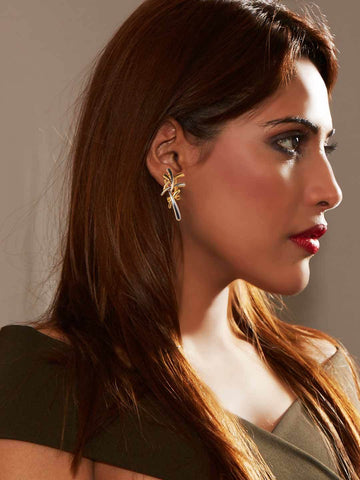 Dual Overlapping X Earrings