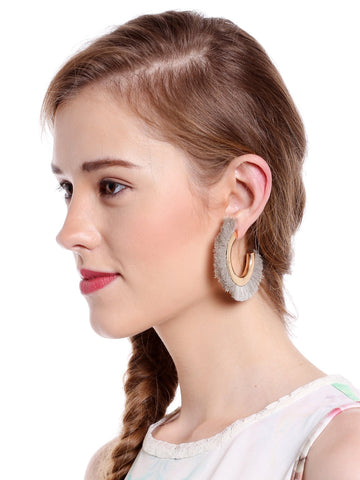 Half Moon Tassel Earrings