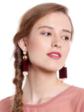 Depth Of Earth Earrings (Maroon)