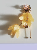 Asymmetric Flower Dangling Earrings