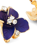 Crystal Lily Flower Earrings