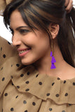 Tasseled Tales Earrings (Purple)