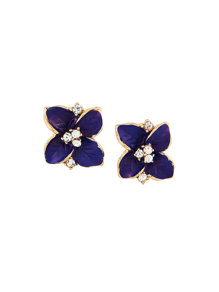 Crystal Lily Flower Earrings